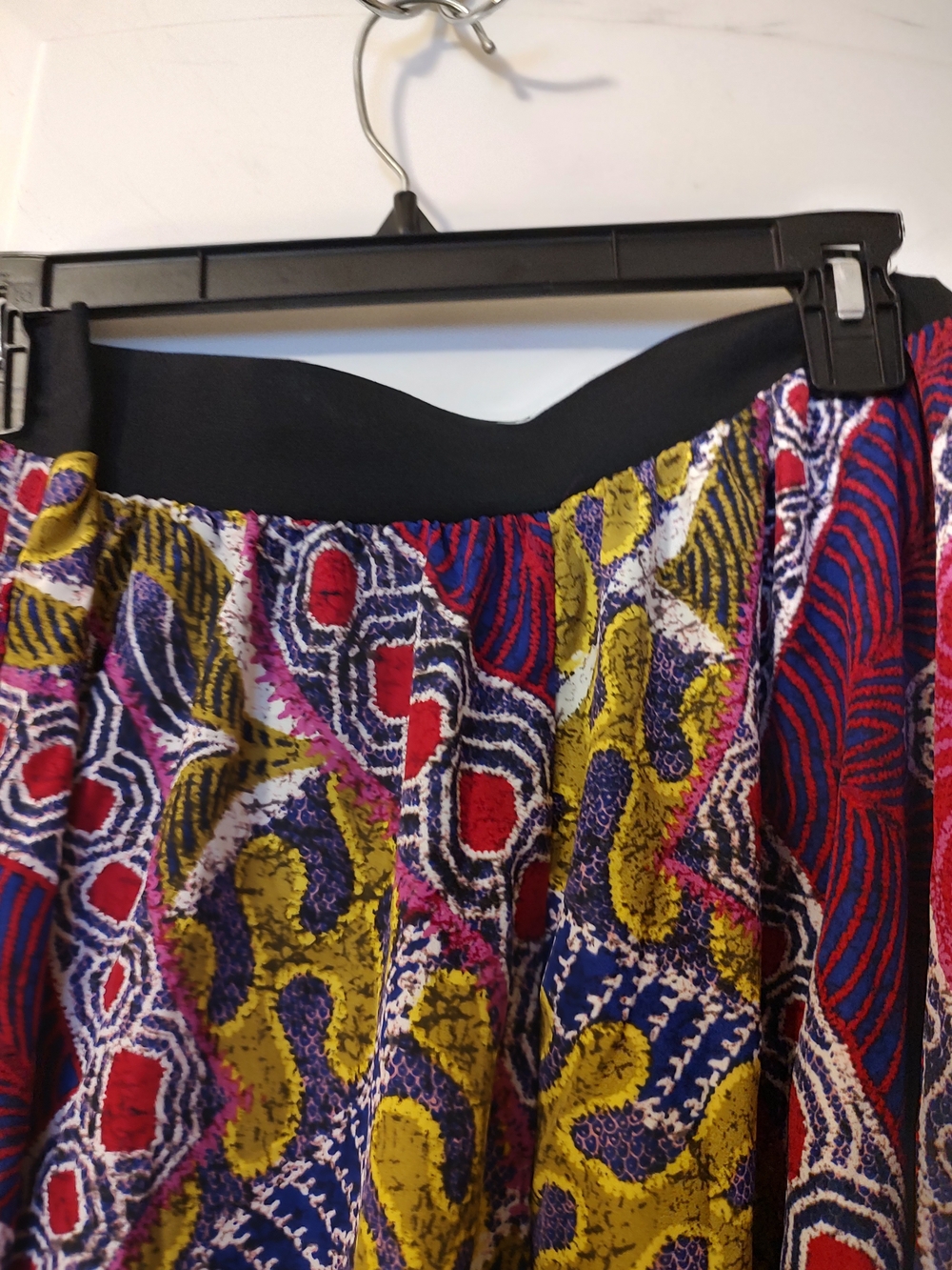 New To You Printed Maxi Skirt - Pink & Yellow Geometric Pattern - Picture 3 of 3